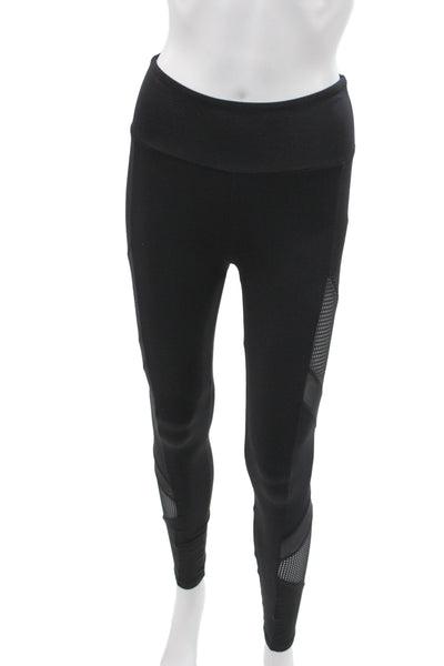Lanston Sport Women Ankle Leggings Black Athleisure 88% Nylon Size XS