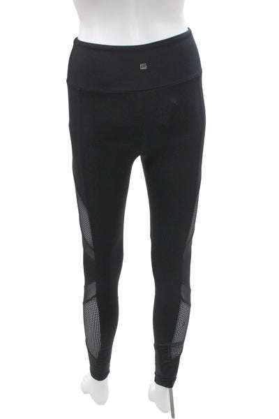 Lanston Sport Women Ankle Leggings Black Athleisure 88% Nylon Size XS
