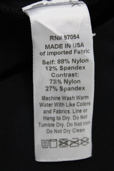 Lanston Sport Women Ankle Leggings Black Athleisure 88% Nylon Size XS