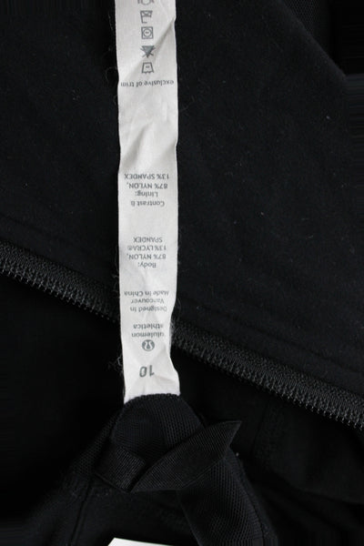 Lululemon Womens Black Track Jacket Athleisure Zip Long Sleeve Size 10