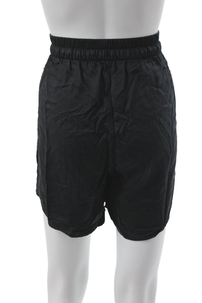 Lululemon Womens Black Sweat Shorts Drawstring Tencel Lyocell Athleisure Size 6