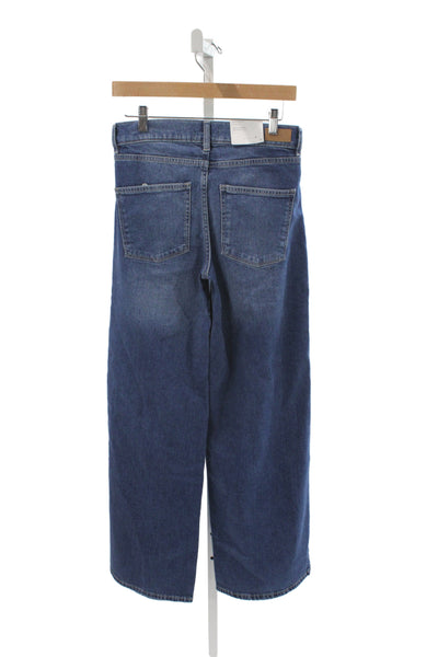 DL1961 Women Wide Leg Blue Jeans Mid Rise Cotton Size 25