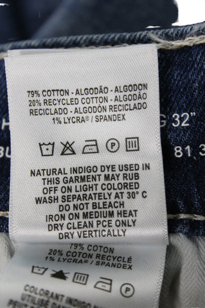 DL1961 Women Wide Leg Blue Jeans Mid Rise Cotton Size 25