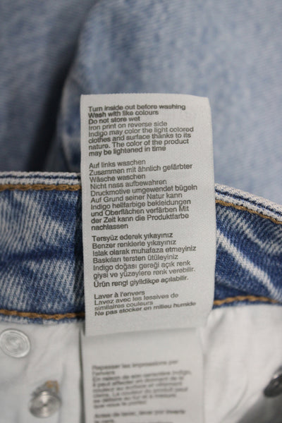 Mavi Womens Wide Leg High Rise Blue Jeans Cotton Size 24