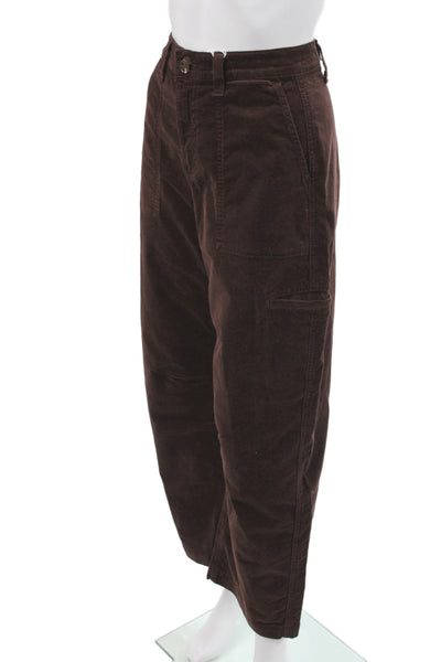 AG Womens Cargo Pants Brown Button 98% Cotton Inseam 29 Size 25