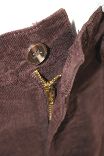 AG Womens Cargo Pants Brown Button 98% Cotton Inseam 29 Size 25