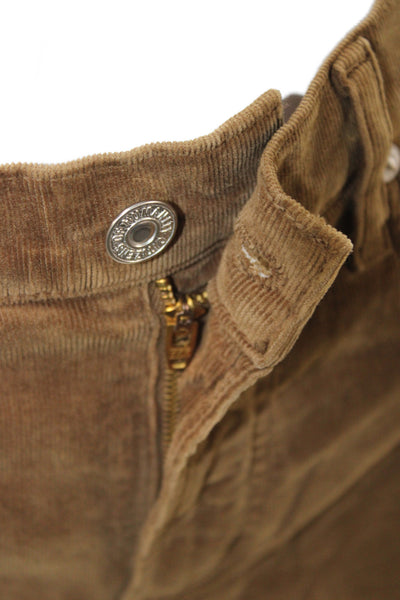 Citizens of Humanity Women Cropped Brown Cotton Pants Size 25