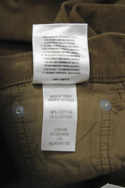 Citizens of Humanity Women Cropped Brown Cotton Pants Size 25