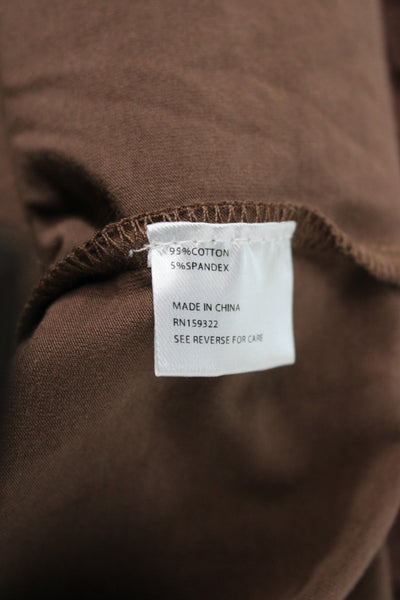 Central Park West Women Sleeveless Pullover Brown Bohemian Cotton Size M