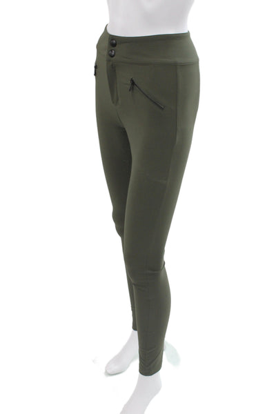 Alp N Rock Womens Ankle Pants Green Nylon Outdoor Button Size XS