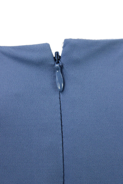 Ann Taylor Womens Bodycon Long Blue Sleeveless Round Neck Dress Size 00
