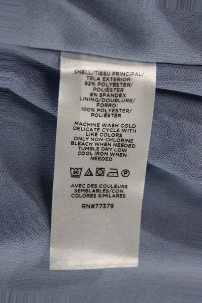 Ann Taylor Womens Bodycon Long Blue Sleeveless Round Neck Dress Size 00