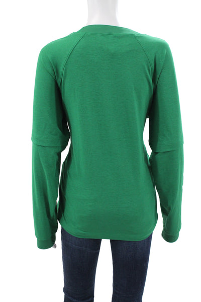 Lululemon Women Pullover Long Sleeve Crew Neck Green Tennis Size 10
