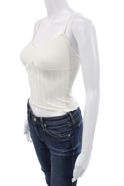 Wilfred Womens White V-Neck Spaghetti Strap Camisole Viscose Size 2XS