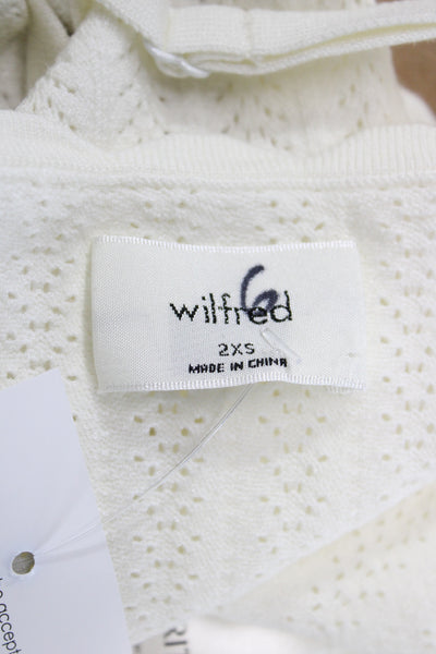 Wilfred Womens White V-Neck Spaghetti Strap Camisole Viscose Size 2XS