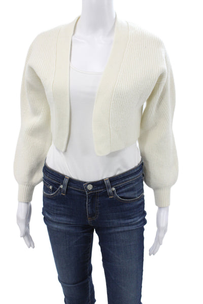 Wilfred Women Ivory Wool V-Neck Cardigan Long Sleeve Size 2XS