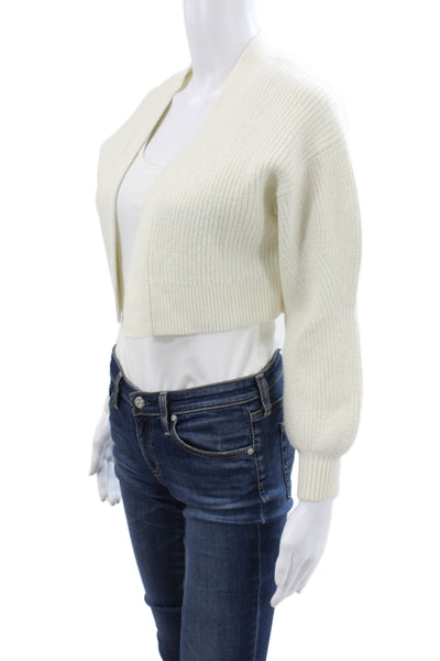 Wilfred Women Ivory Wool V-Neck Cardigan Long Sleeve Size 2XS