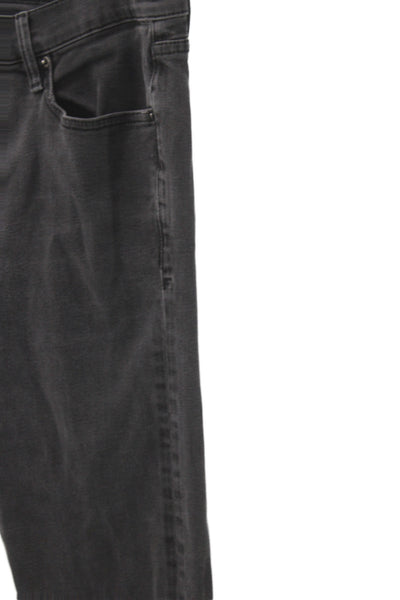 Frame Mens Skinny Gray Cotton Jeans Button Fly 30in Inseam Size 32