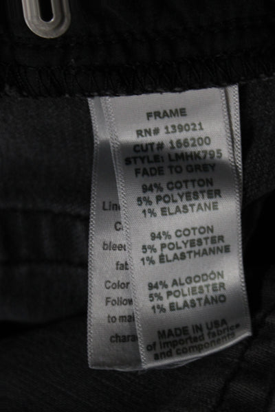 Frame Mens Skinny Gray Cotton Jeans Button Fly 30in Inseam Size 32