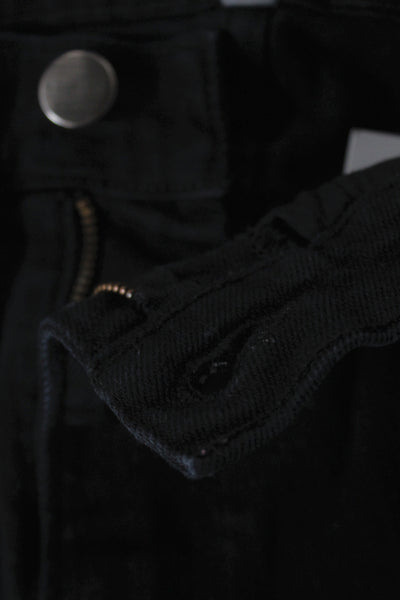 Frame Mens Straight Black Cotton Blend Jeans Button Size 32