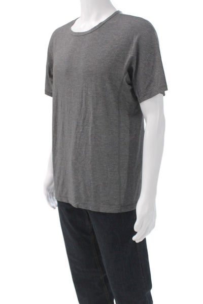 Lululemon Mens Basic Gray Polyester Crew Neck Short Sleeve T-Shirt Size L