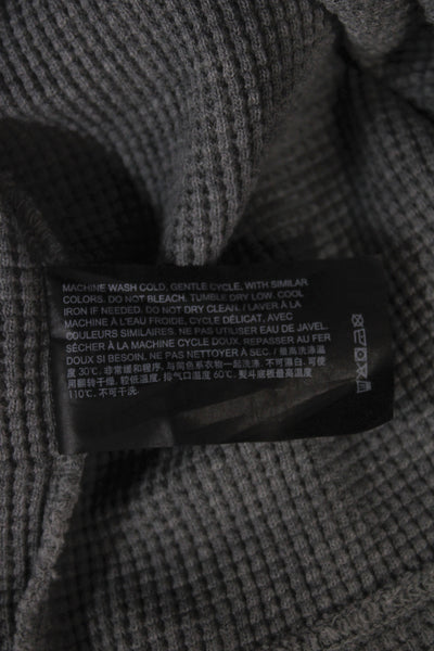 Theory Mens Basic T-Shirt Gray Cotton Crew Neck Long Sleeve Size M