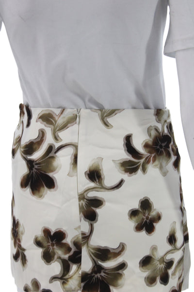 Bec & Bridge Womens Floral Mini Skort Brown Tie Waist Size 2