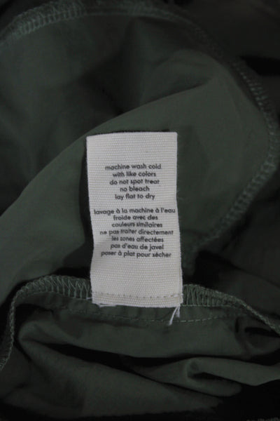 Donni Womens Utility Green Cotton Solid Button Shorts Size XS