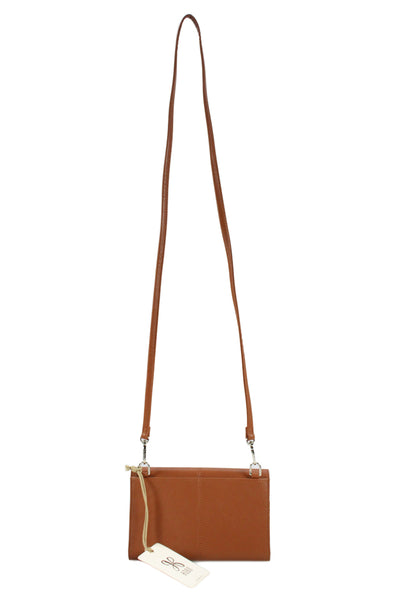 Hobo Womens Leather Essential Wallet Crossbody Shoulder Handbag Brown