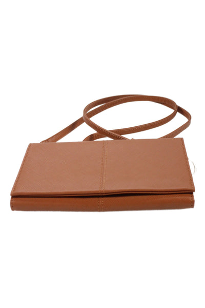 Hobo Womens Leather Essential Wallet Crossbody Shoulder Handbag Brown