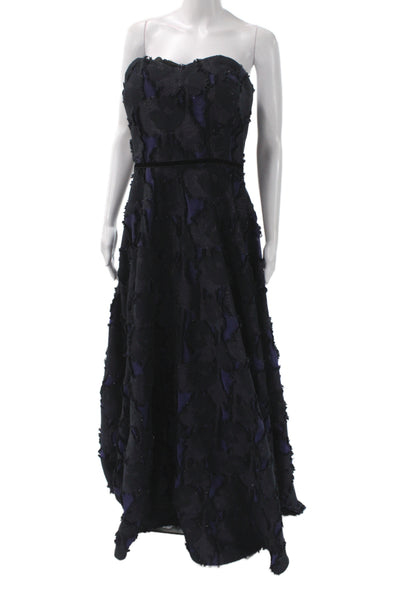 Badgley Mischka Women A-Line Long Black Sweetheart Sleeveless Dress Size 12