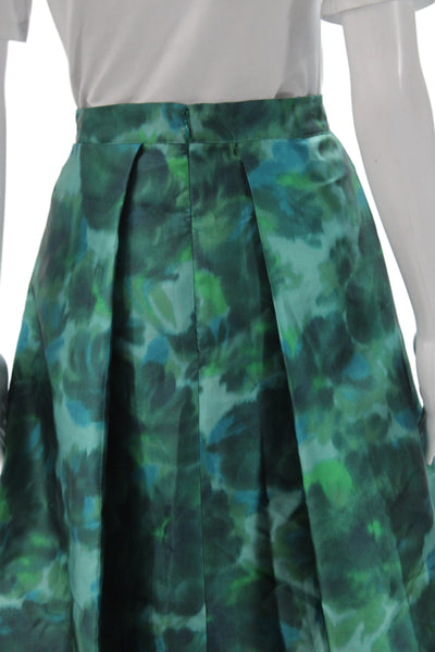 Sachin & Babi Women A-Line Floral Sleeveless Zip Top Set Green Size 10