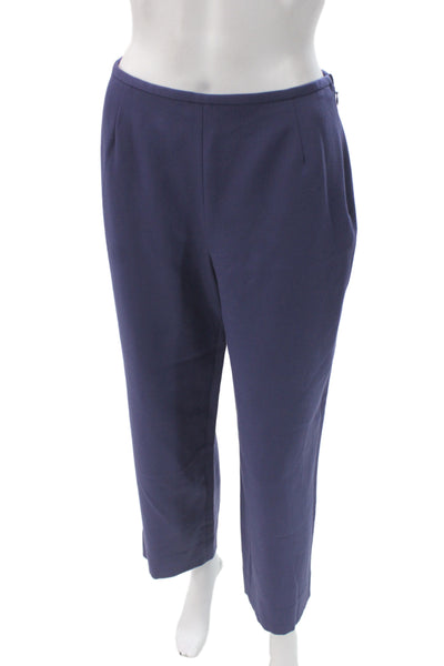 Armani Collezioni Womens Wool Blend Pant Suit Navy Blue Size 4 6