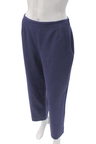 Armani Collezioni Womens Wool Blend Pant Suit Navy Blue Size 4 6