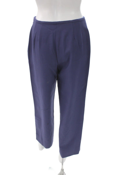 Armani Collezioni Womens Wool Blend Pant Suit Navy Blue Size 4 6