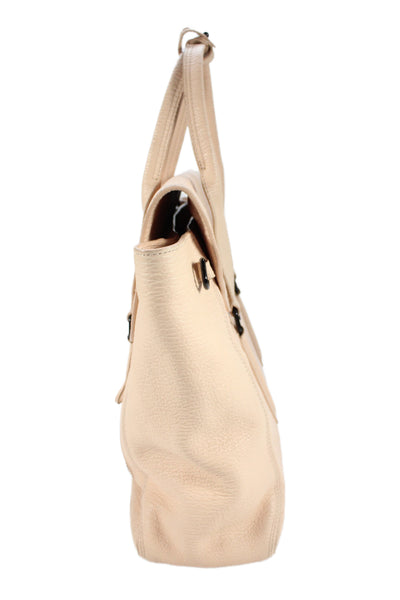 3.1 Phillip Lim Womens Leather Buckle Closure Messenger Handbag Light Pink