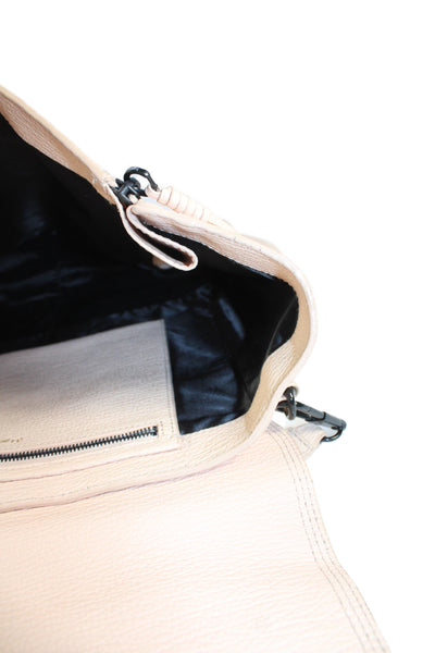 3.1 Phillip Lim Womens Leather Buckle Closure Messenger Handbag Light Pink