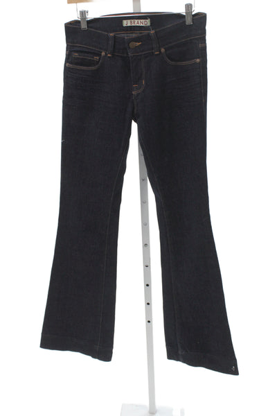 J Brand Women Flared Jeans Blue Mid Rise Cotton Size 27