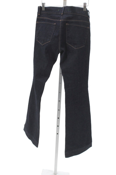 J Brand Women Flared Jeans Blue Mid Rise Cotton Size 27