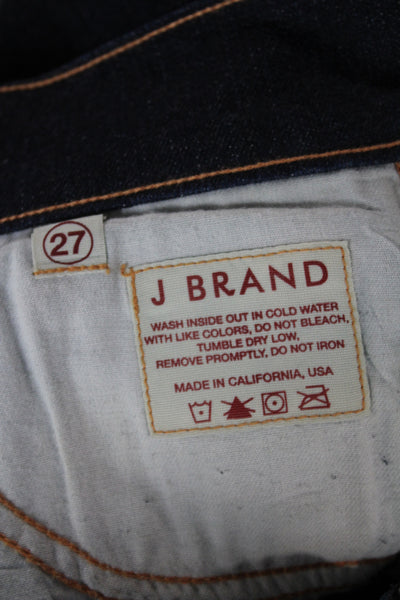 J Brand Women Flared Jeans Blue Mid Rise Cotton Size 27