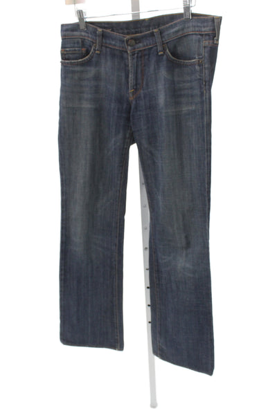 Citizens of Humanity Womens Straight Jeans Blue Mid Rise Cotton Size 29