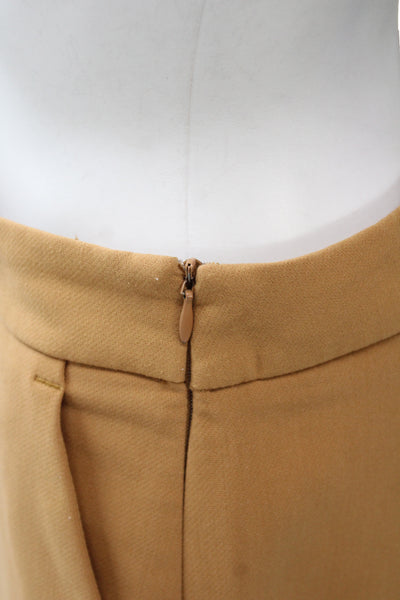 Zara Womens Dress Pants Brown Polyester Minimalist Zip Size M
