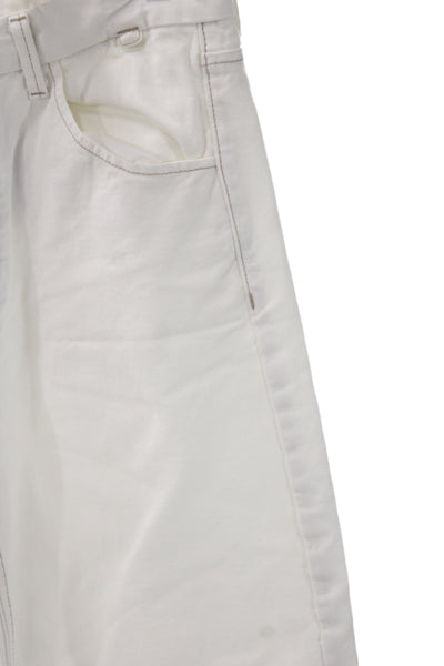 Zara Womens Wide-Leg Jeans White High Rise Denim Size 38