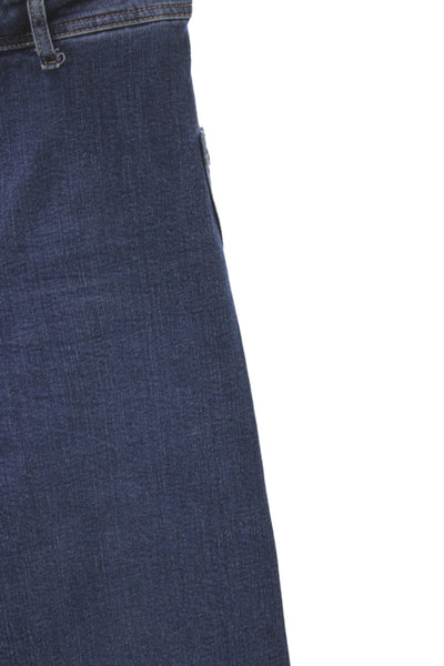 Zara Womens Wide Leg Jeans Blue High Rise Cotton Size 6