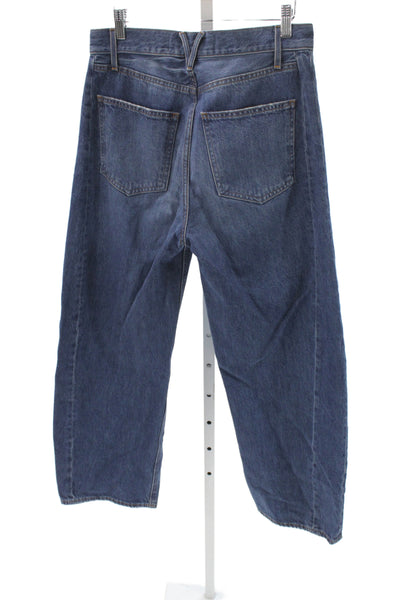 Veronica Beard Womens Wide-Leg Jeans Blue High Rise 100% Cotton Size 28