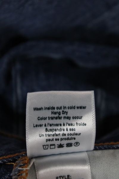 Veronica Beard Womens Wide-Leg Jeans Blue High Rise 100% Cotton Size 28