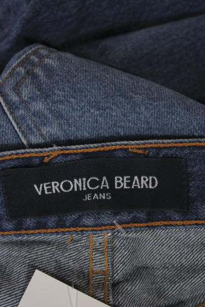 Veronica Beard Womens Wide-Leg Jeans Blue High Rise 100% Cotton Size 28