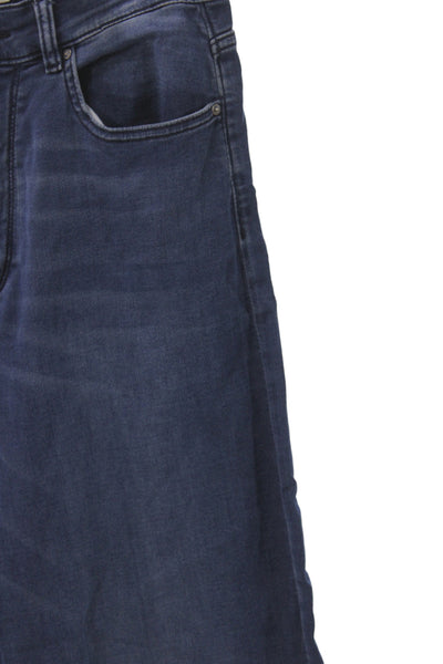 DL1961 Womens Wide-Leg Cotton High Rise Blue Jeans Size 28