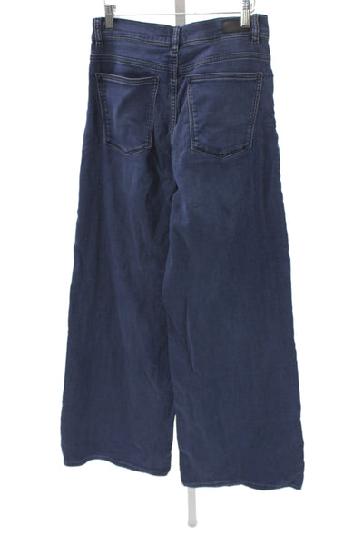 DL1961 Womens Wide-Leg Cotton High Rise Blue Jeans Size 28