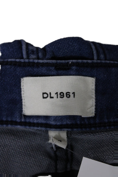 DL1961 Womens Wide-Leg Cotton High Rise Blue Jeans Size 28